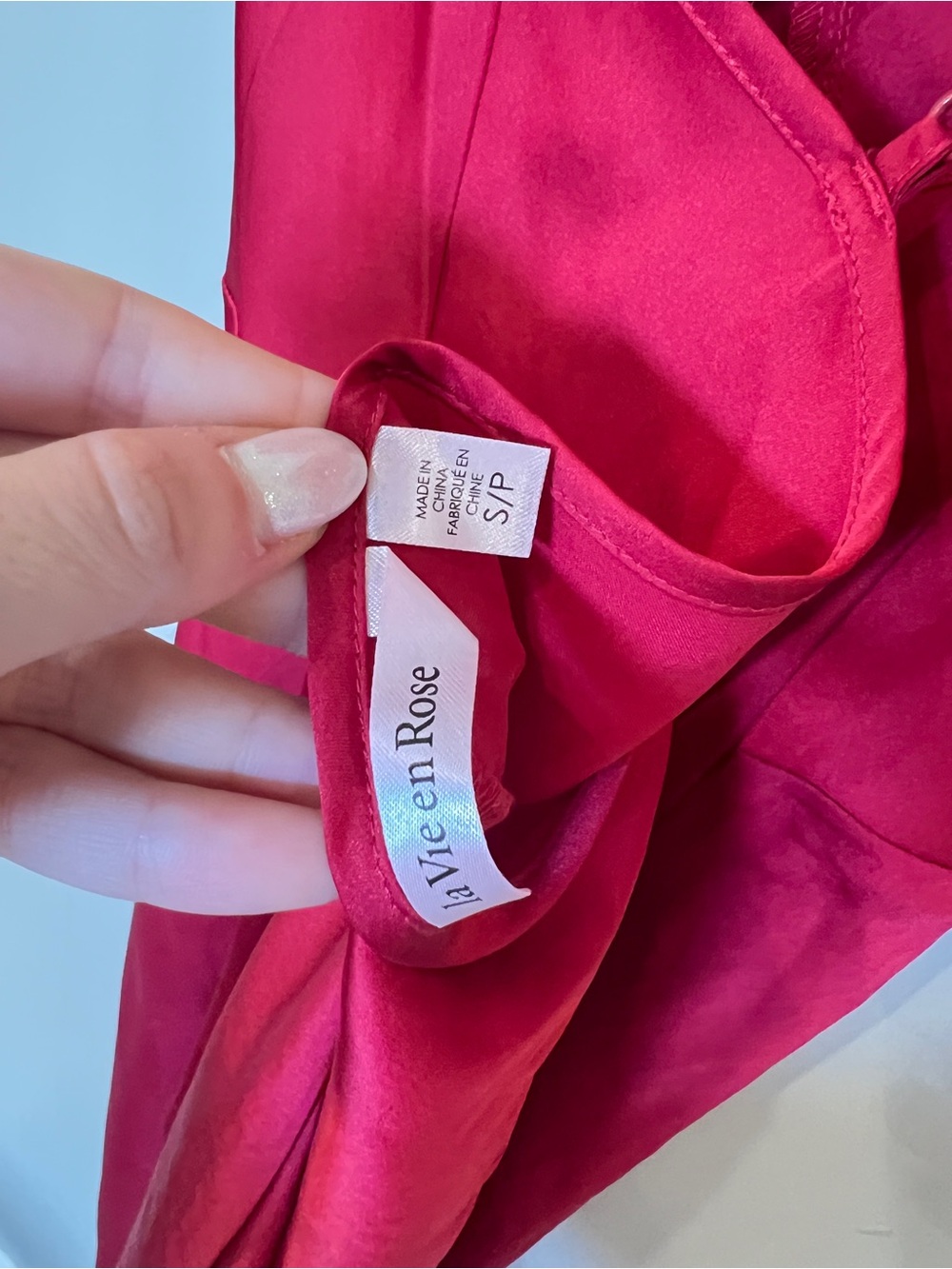 La Vie en Rose Red Satin Slip Midi Dress Size S Sexy Strappy Back - Picture 5 of 6
